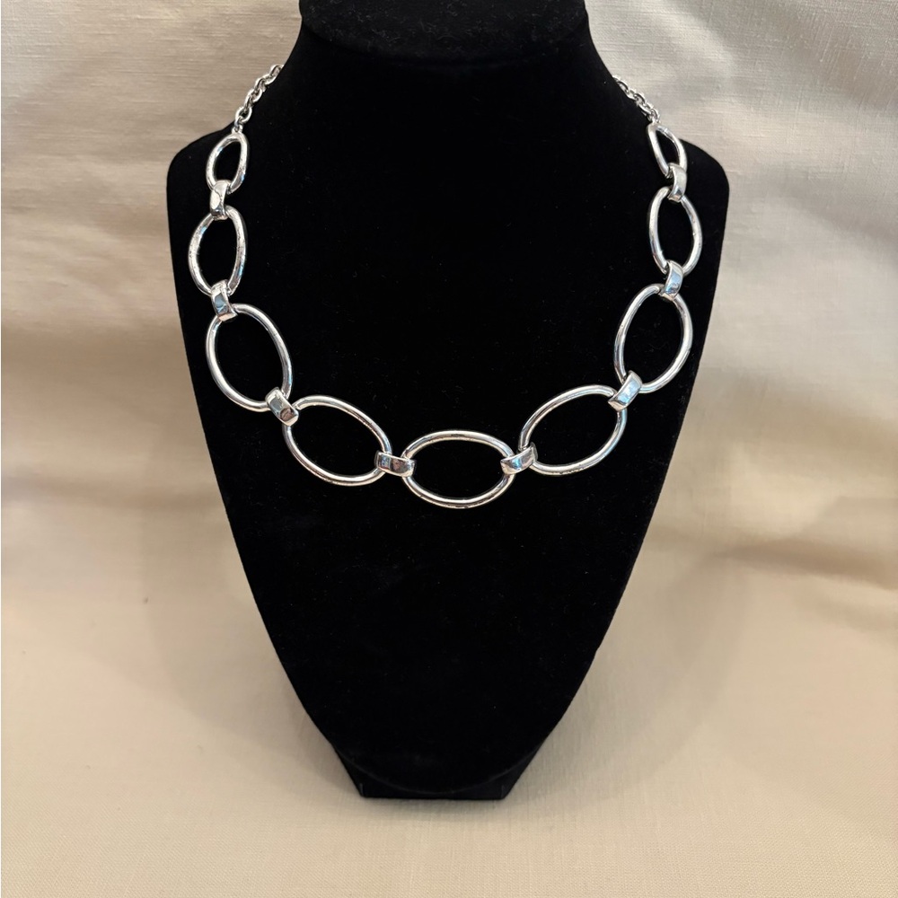 Premier Designs Silver Oval Link Necklace